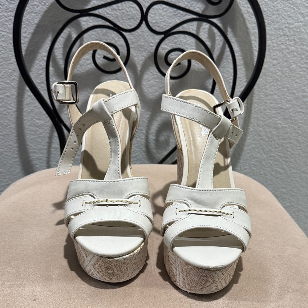 Soda White Platform Sandals